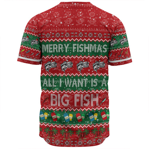 Australia Christmas Custom Baseball Shirt - Merry Fishmas All I Want is a Big Fish Baseball Shirt Australia Christmas Custom Baseball Shirt - Merry Fishmas All I Want is a Big Fish Baseball Shirt