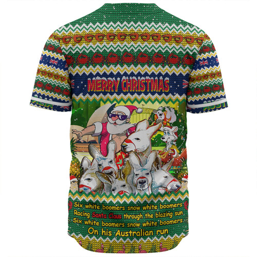 Australia Christmas Custom Baseball Shirt - Six White Boomers Baseball Shirt