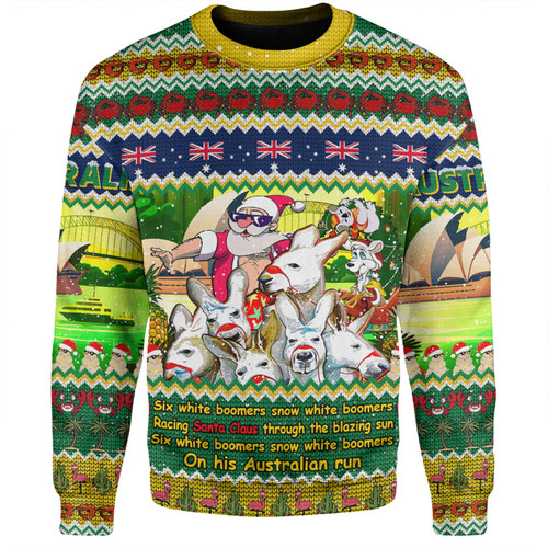 Australia Christmas Custom Sweatshirt - Six White Boomers Sweatshirt