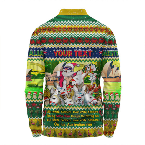 Australia Christmas Custom Long Sleeve Polo Shirt - Six White Boomers Long Sleeve Polo Shirt Australia Christmas Custom Long Sleeve Polo Shirt - Six White Boomers Long Sleeve Polo Shirt