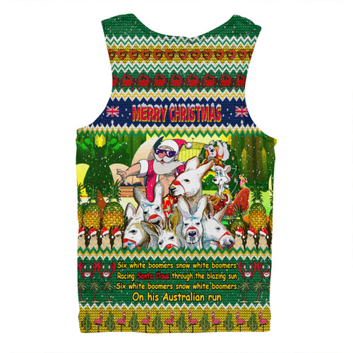 Australia Christmas Custom Men Singlet - Six White Boomers Men Singlet