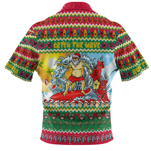 Australia Christmas Custom Polo Shirt - Surfing Santa Polo Shirt Australia Christmas Custom Polo Shirt - Surfing Santa Polo Shirt