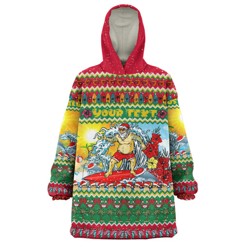 Australia Christmas Custom Snug Hoodie - Surfing Santa Snug Hoodie Australia Christmas Custom Snug Hoodie - Surfing Santa Snug Hoodie