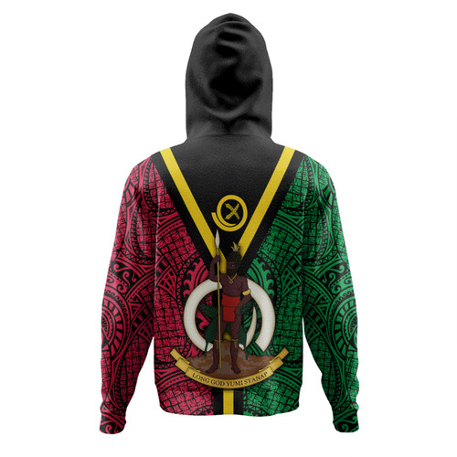 Australia South Sea Islanders Hoodie - Vanuatu Polynesian Flag With Coat Of Arm Hoodie Australia South Sea Islanders Hoodie - Vanuatu Polynesian Flag With Coat Of Arm Hoodie