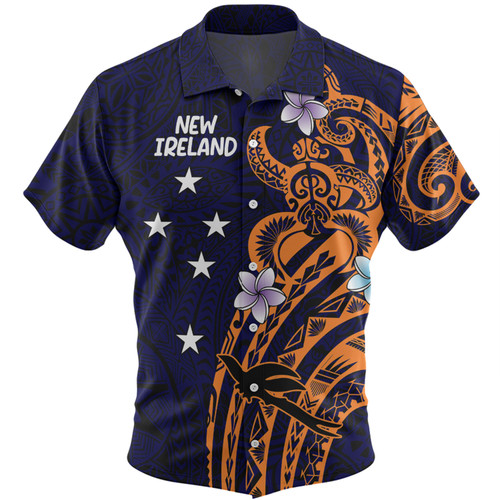 Australia South Sea Islanders Hawaiian Shirt - New Ireland Flag With Polynesian Pattern Hawaiian Shirt