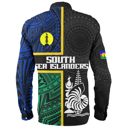Australia South Sea Islanders Long Sleeve Shirt - New Caledonia Flag Polynesian Tattoo Style Long Sleeve Shirt Australia South Sea Islanders Long Sleeve Shirt - New Caledonia Flag Polynesian Tattoo Style Long Sleeve Shirt