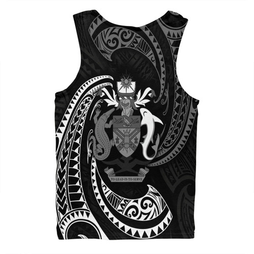 Australia South Sea Islanders Men Singlet - Solomon Islands White Tribal Wave Pattern Men Singlet Australia South Sea Islanders Men Singlet - Solomon Islands White Tribal Wave Pattern Men Singlet