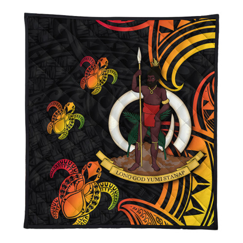 Australia South Sea Islanders Quilt - Vanuatu Polynesian Reggae Tentacle Turtle Quilt Australia South Sea Islanders Quilt - Vanuatu Polynesian Reggae Tentacle Turtle Quilt