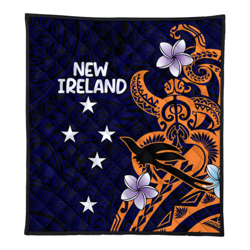 Australia South Sea Islanders Quilt - New Ireland Flag With Polynesian Pattern Quilt Australia South Sea Islanders Quilt - New Ireland Flag With Polynesian Pattern Quilt