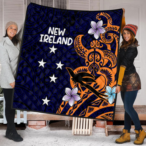 Australia South Sea Islanders Quilt - New Ireland Flag With Polynesian Pattern Quilt