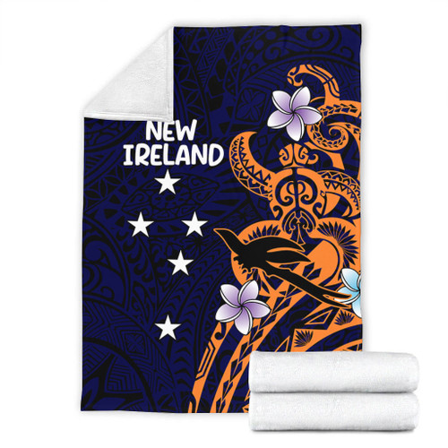 Australia South Sea Islanders Blanket - New Ireland Flag With Polynesian Pattern Blanket Australia South Sea Islanders Blanket - New Ireland Flag With Polynesian Pattern Blanket