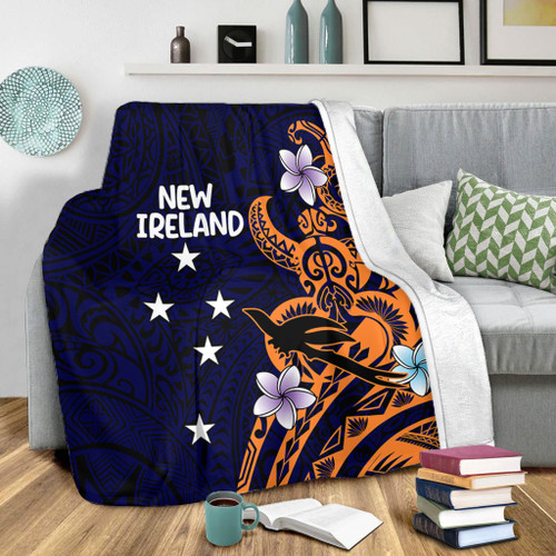 Australia South Sea Islanders Blanket - New Ireland Flag With Polynesian Pattern Blanket Australia South Sea Islanders Blanket - New Ireland Flag With Polynesian Pattern Blanket