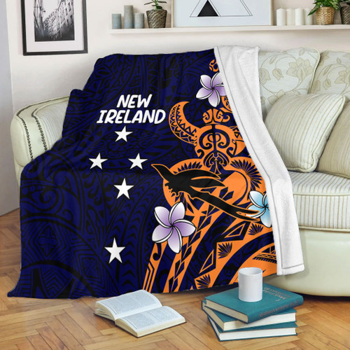 Australia South Sea Islanders Blanket - New Ireland Flag With Polynesian Pattern Blanket Australia South Sea Islanders Blanket - New Ireland Flag With Polynesian Pattern Blanket
