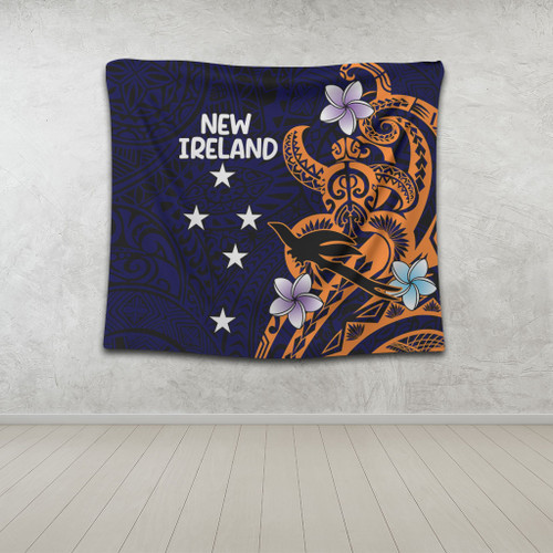 Australia South Sea Islanders Tapestry - New Ireland Flag With Polynesian Pattern Tapestry Australia South Sea Islanders Tapestry - New Ireland Flag With Polynesian Pattern Tapestry