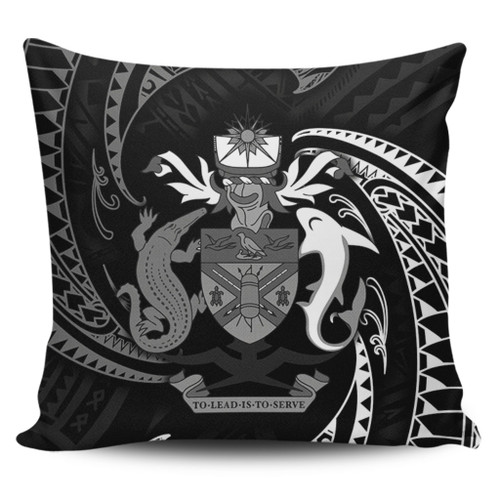 Australia South Sea Islanders Pillow Cases - Solomon Islands White Tribal Wave Pattern Pillow Cases Australia South Sea Islanders Pillow Cases - Solomon Islands White Tribal Wave Pattern Pillow Cases