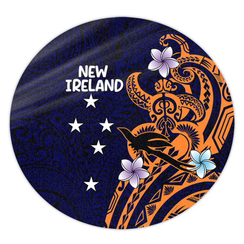 Australia South Sea Islanders Round Rug - New Ireland Flag With Polynesian Pattern Round Rug Australia South Sea Islanders Round Rug - New Ireland Flag With Polynesian Pattern Round Rug