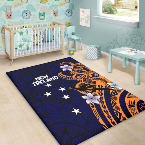 Australia South Sea Islanders Area Rug - New Ireland Flag With Polynesian Pattern Area Rug Australia South Sea Islanders Area Rug - New Ireland Flag With Polynesian Pattern Area Rug