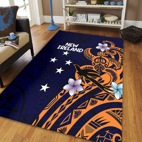 Australia South Sea Islanders Area Rug - New Ireland Flag With Polynesian Pattern Area Rug Australia South Sea Islanders Area Rug - New Ireland Flag With Polynesian Pattern Area Rug