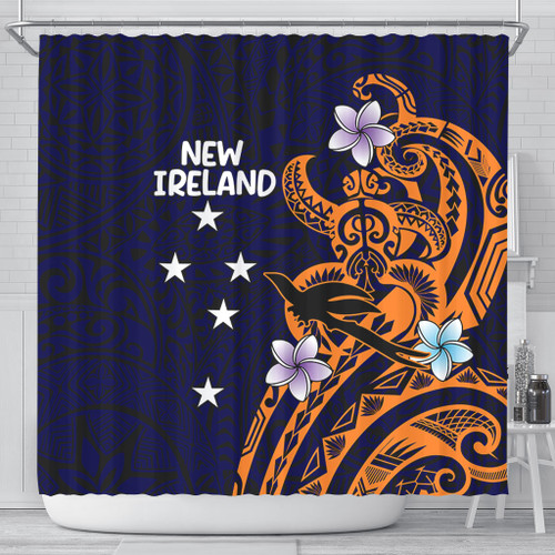 Australia South Sea Islanders Shower Curtain - New Ireland Flag With Polynesian Pattern Shower Curtain Australia South Sea Islanders Shower Curtain - New Ireland Flag With Polynesian Pattern Shower Curtain