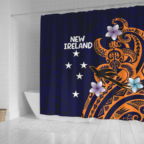 Australia South Sea Islanders Shower Curtain - New Ireland Flag With Polynesian Pattern Shower Curtain Australia South Sea Islanders Shower Curtain - New Ireland Flag With Polynesian Pattern Shower Curtain