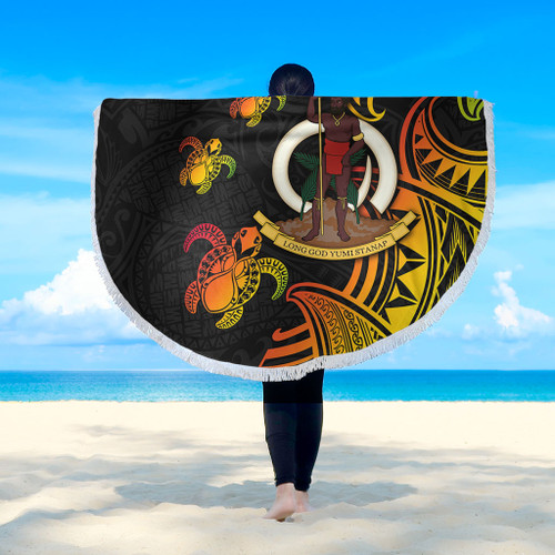 Australia South Sea Islanders Beach Blanket - Vanuatu Polynesian Reggae Tentacle Turtle Beach Blanket Australia South Sea Islanders Beach Blanket - Vanuatu Polynesian Reggae Tentacle Turtle Beach Blanket