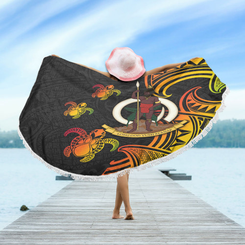 Australia South Sea Islanders Beach Blanket - Vanuatu Polynesian Reggae Tentacle Turtle Beach Blanket Australia South Sea Islanders Beach Blanket - Vanuatu Polynesian Reggae Tentacle Turtle Beach Blanket