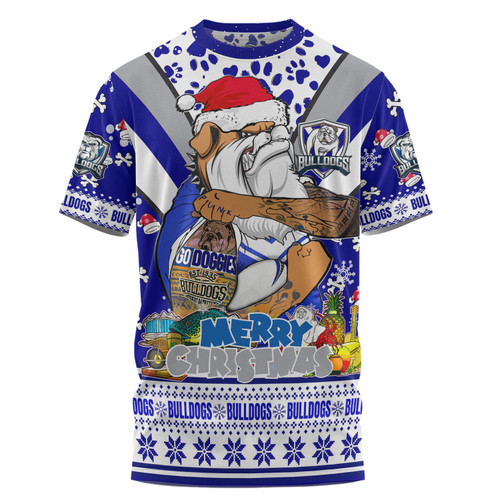 Canterbury-Bankstown Bulldogs Christmas Custom T-Shirt - Bulldogs Santa Aussie Big Things T-Shirt
