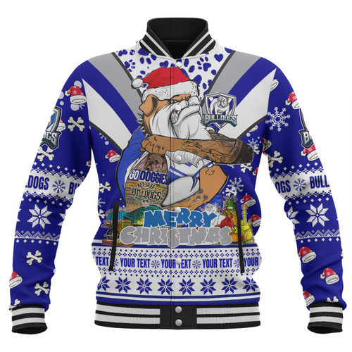 Canterbury-Bankstown Bulldogs Christmas Custom Baseball Jacket - Bulldogs Santa Aussie Big Things Baseball Jacket Canterbury-Bankstown Bulldogs Christmas Custom Baseball Jacket - Bulldogs Santa Aussie Big Things Baseball Jacket
