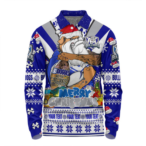 Canterbury-Bankstown Bulldogs Christmas Custom Long Sleeve Polo Shirt - Bulldogs Santa Aussie Big Things Long Sleeve Polo Shirt Canterbury-Bankstown Bulldogs Christmas Custom Long Sleeve Polo Shirt - Bulldogs Santa Aussie Big Things Long Sleeve Polo Shirt