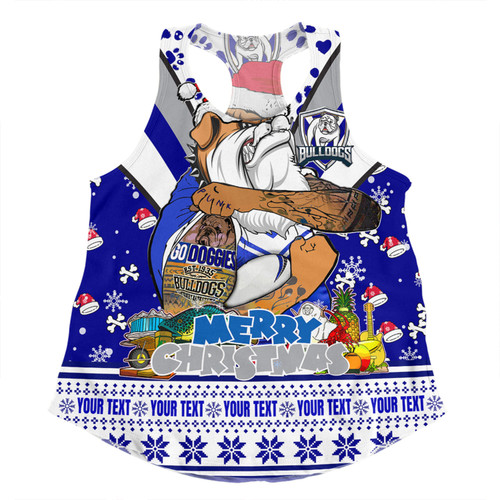 Canterbury-Bankstown Bulldogs Christmas Custom Women Racerback Singlet - Bulldogs Santa Aussie Big Things Women Racerback Singlet Canterbury-Bankstown Bulldogs Christmas Custom Women Racerback Singlet - Bulldogs Santa Aussie Big Things Women Racerback Singlet