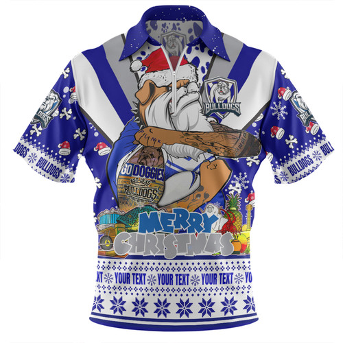 Canterbury-Bankstown Bulldogs Christmas Custom Zip Polo Shirt - Bulldogs Santa Aussie Big Things Zip Polo Shirt Canterbury-Bankstown Bulldogs Christmas Custom Zip Polo Shirt - Bulldogs Santa Aussie Big Things Zip Polo Shirt