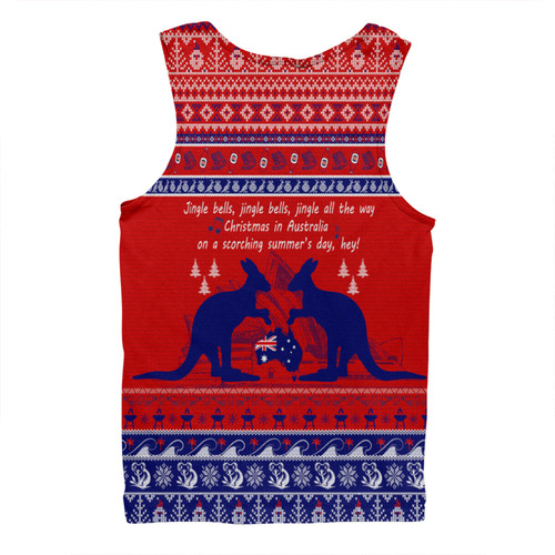Australian Christmas Carol Christmas Men Singlet - Jingle Bells Ugly Style Men Singlet Australian Christmas Carol Christmas Men Singlet - Jingle Bells Ugly Style Men Singlet