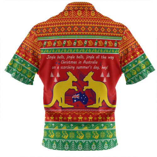 Australian Christmas Carol Christmas Zip Polo Shirt - Jingle Bells Ugly Style V2 Zip Polo Shirt Australian Christmas Carol Christmas Zip Polo Shirt - Jingle Bells Ugly Style V2 Zip Polo Shirt