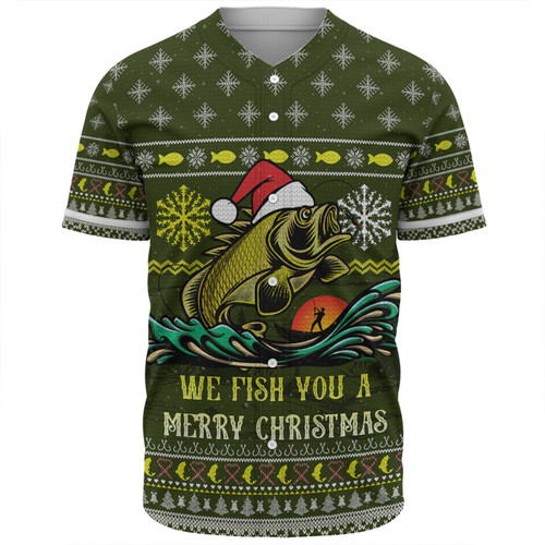 Australia Christmas Fishing Custom Baseball Shirt - We Fish You A Merry Christmas Baseball Shirt