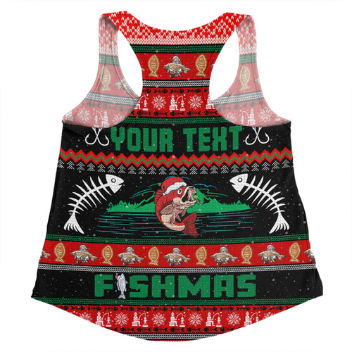 Australia Christmas Fishing Custom Women Racerback Singlet - Merry Ugly Fishmas Women Racerback Singlet Australia Christmas Fishing Custom Women Racerback Singlet - Merry Ugly Fishmas Women Racerback Singlet