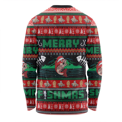 Australia Christmas Fishing Custom Long Sleeve T-shirt - Merry Ugly Fishmas Long Sleeve T-shirt Australia Christmas Fishing Custom Long Sleeve T-shirt - Merry Ugly Fishmas Long Sleeve T-shirt