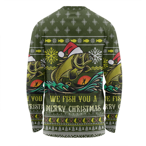 Australia Christmas Fishing Custom Long Sleeve T-shirt - We Fish You A Merry Christmas Long Sleeve T-shirt Australia Christmas Fishing Custom Long Sleeve T-shirt - We Fish You A Merry Christmas Long Sleeve T-shirt