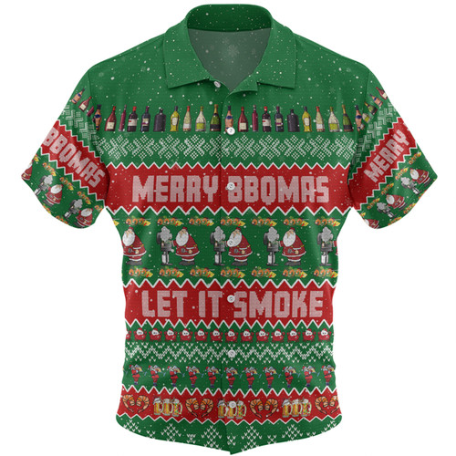 Australia Christmas Custom Hawaiian Shirt - Merry BBQMax Let It Smoke Hawaiian Shirt