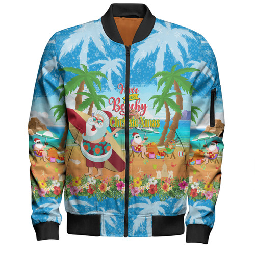 Australia Christmas Custom Bomber Jacket - Have A Very Beachy Chrissie Xmas Bomber Jacket