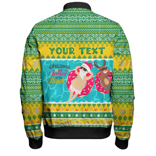 Australia Christmas Custom Bomber Jacket - Christmas Is Better At The Beach Bomber Jacket Australia Christmas Custom Bomber Jacket - Christmas Is Better At The Beach Bomber Jacket