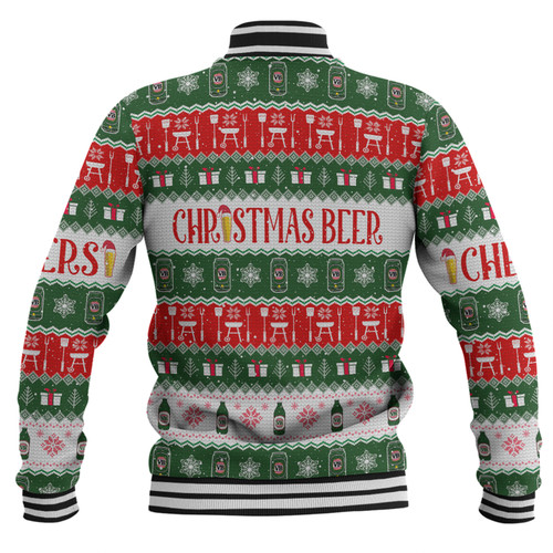 Australia Christmas Custom Baseball Jacket - Ugly Christmas Beer Baseball Jacket Australia Christmas Custom Baseball Jacket - Ugly Christmas Beer Baseball Jacket