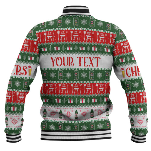 Australia Christmas Custom Baseball Jacket - Ugly Christmas Beer Baseball Jacket Australia Christmas Custom Baseball Jacket - Ugly Christmas Beer Baseball Jacket