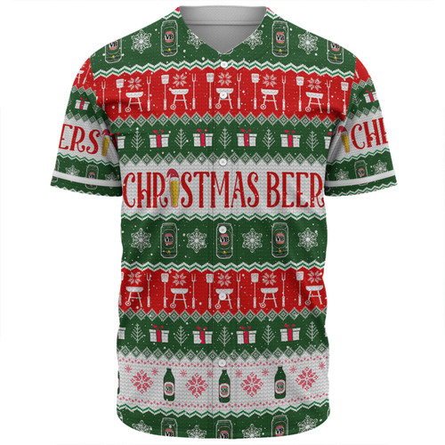 Australia Christmas Custom Baseball Shirt - Ugly Christmas Beer Baseball Shirt