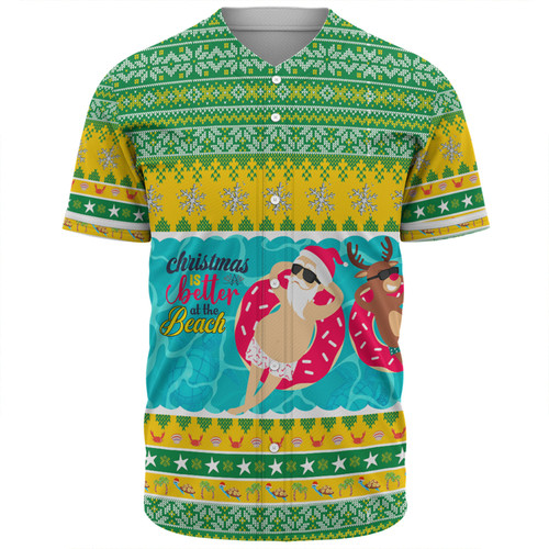 Australia Christmas Custom Baseball Shirt - Christmas Is Better At The Beach Baseball Shirt