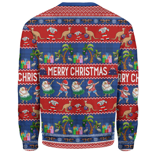 Australia Christmas Custom Sweatshirt - Tropical Ugly Xmas Santa Dapping And Dancing Sweatshirt Australia Christmas Custom Sweatshirt - Tropical Ugly Xmas Santa Dapping And Dancing Sweatshirt