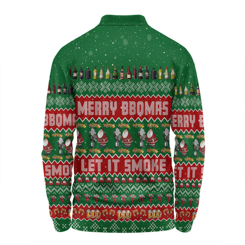 Australia Christmas Custom Long Sleeve Polo Shirt - Merry BBQMax Let It Smoke Long Sleeve Polo Shirt Australia Christmas Custom Long Sleeve Polo Shirt - Merry BBQMax Let It Smoke Long Sleeve Polo Shirt
