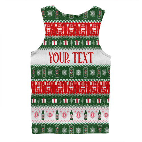 Australia Christmas Custom Men Singlet - Ugly Christmas Beer Men Singlet