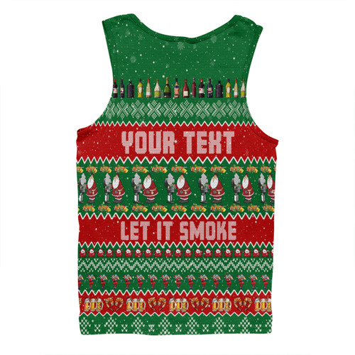 Australia Christmas Custom Men Singlet - Merry BBQMax Let It Smoke Men Singlet