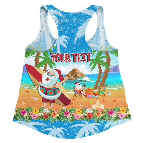 Australia Christmas Custom Women Racerback Singlet - Have A Very Beachy Chrissie Xmas Women Racerback Singlet Australia Christmas Custom Women Racerback Singlet - Have A Very Beachy Chrissie Xmas Women Racerback Singlet