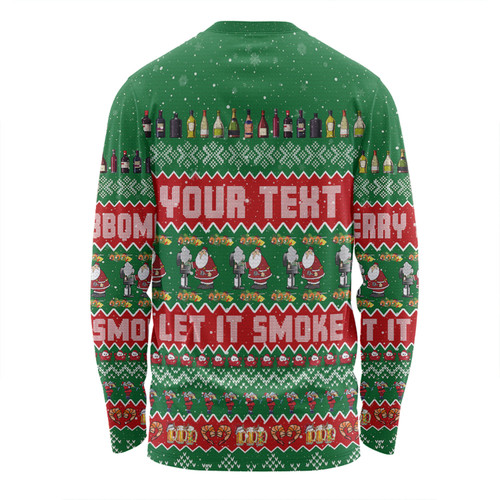 Australia Christmas Custom Long Sleeve T-shirt - Merry BBQMax Let It Smoke Long Sleeve T-shirt Australia Christmas Custom Long Sleeve T-shirt - Merry BBQMax Let It Smoke Long Sleeve T-shirt